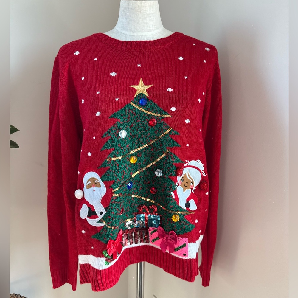 Ugly Christmas Sweater MR. & Mrs. Clause Santa XXL